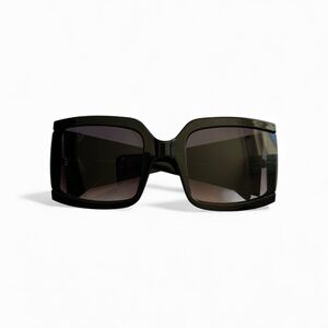 Tahari TH810 oversized square sunglasses Glossy Black Sunglasses